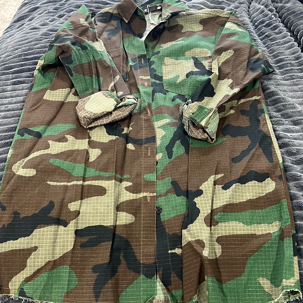 Missguided army fatigue shacket